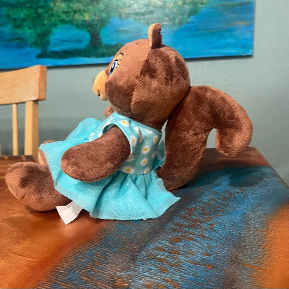 Build a Bear great Wolf Lodge, Sammy the squirrel plush with blue dress